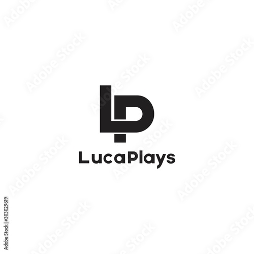 Initial letter lp logo template design simple