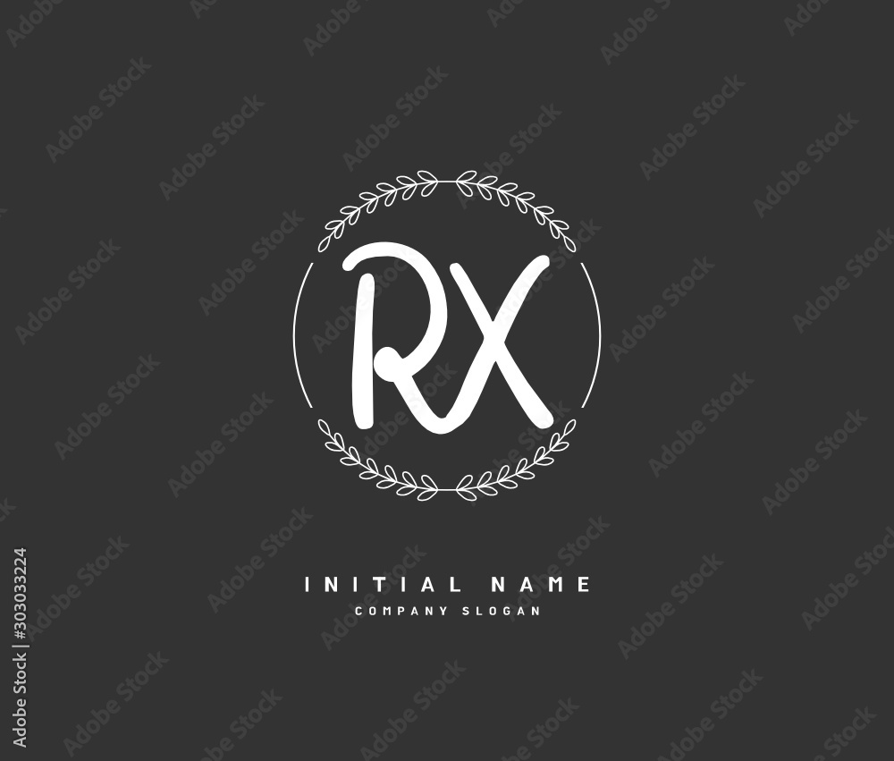 R X RX Beauty vector initial logo, handwriting logo of initial signature, wedding, fashion, jewerly, boutique, floral and botanical with creative template for any company or business. R X RX Beauty vector initial logo, handwriting logo of initial signature, wedding, fashion, jewerly, boutique, floral and botanical with creative template for any company or business.