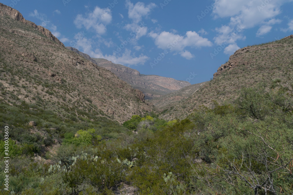 Horizontal view of Dog Canyon