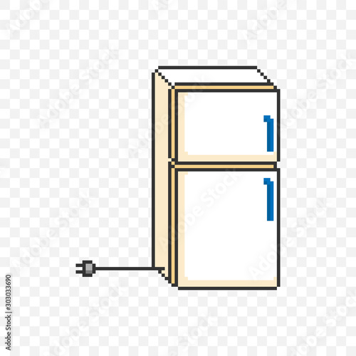 Basic RGBrefrigerator pixel flat vector illustration icon