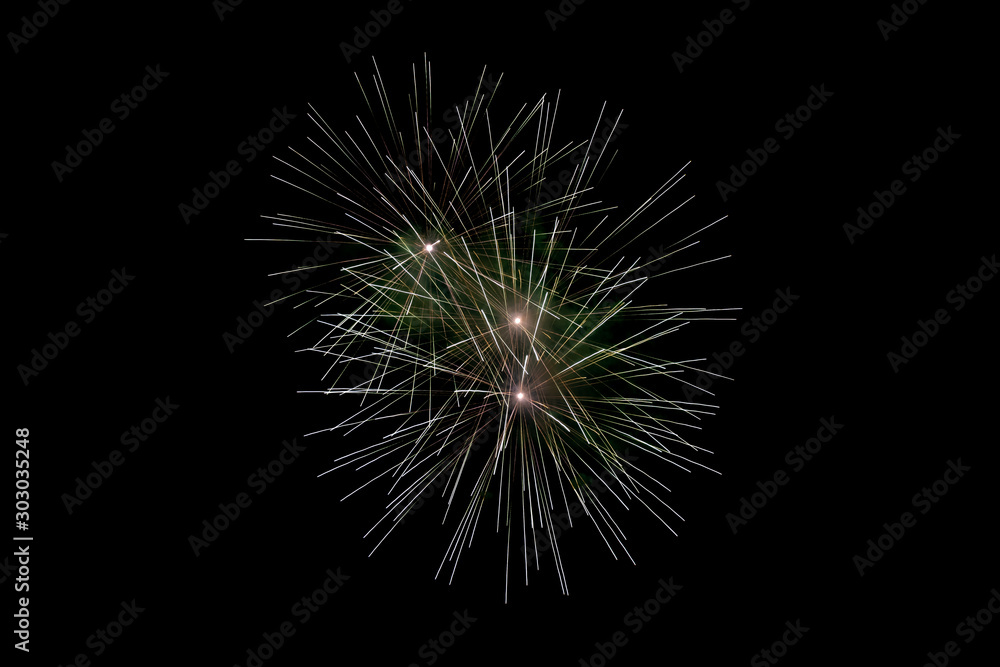 White Sparkling Fireworks Background on Night Scene White Sparkling Fireworks Background on Night Scene
