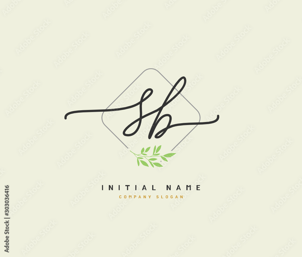 S B SB Beauty vector initial logo, handwriting logo of initial signature, wedding, fashion, jewerly, boutique, floral and botanical with creative template for any company or business. S B SB Beauty vector initial logo, handwriting logo of initial signature, wedding, fashion, jewerly, boutique, floral and botanical with creative template for any company or business.