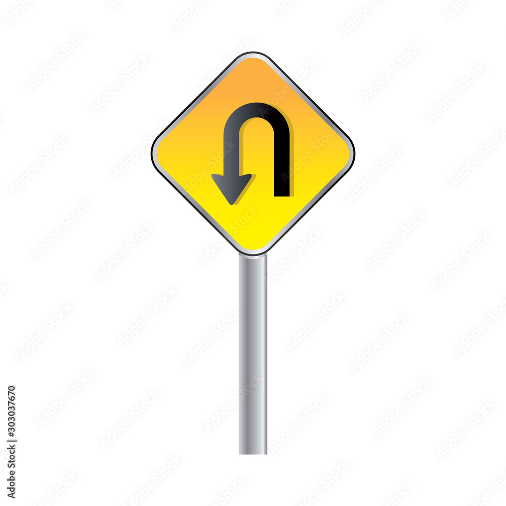 Blank traffic road sign, empty street signs, yellow isolated on white background, vector illustration. Blank traffic road sign, empty street signs, yellow isolated on white background, vector illustration.