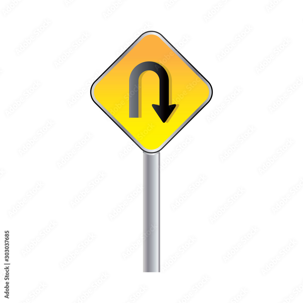 Blank traffic road sign, empty street signs, yellow isolated on white background, vector illustration. Blank traffic road sign, empty street signs, yellow isolated on white background, vector illustration.