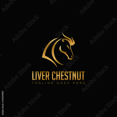 liver chestnut logo, with abstract letter L and C vector