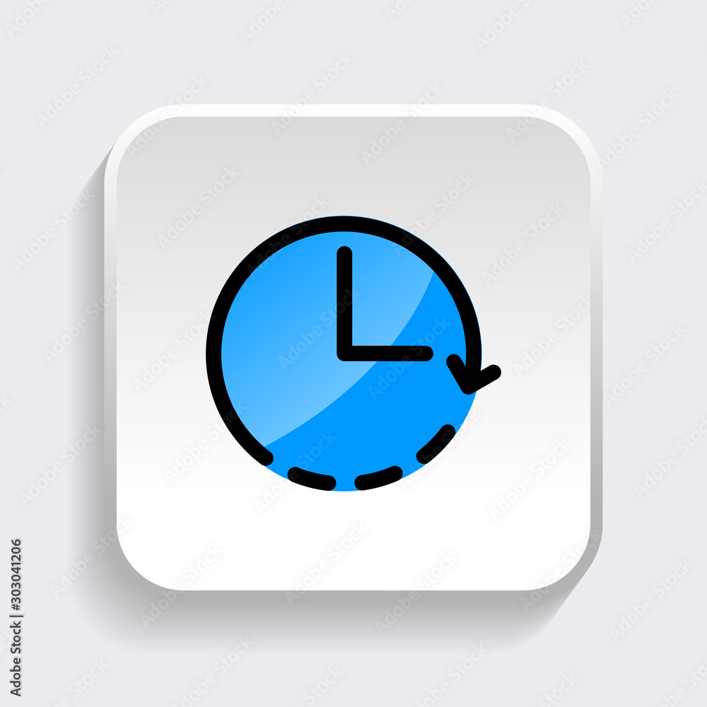 Small Sign. Time Icon Clock icon. Symbol of time with trendy flat style icon for web, logo ...