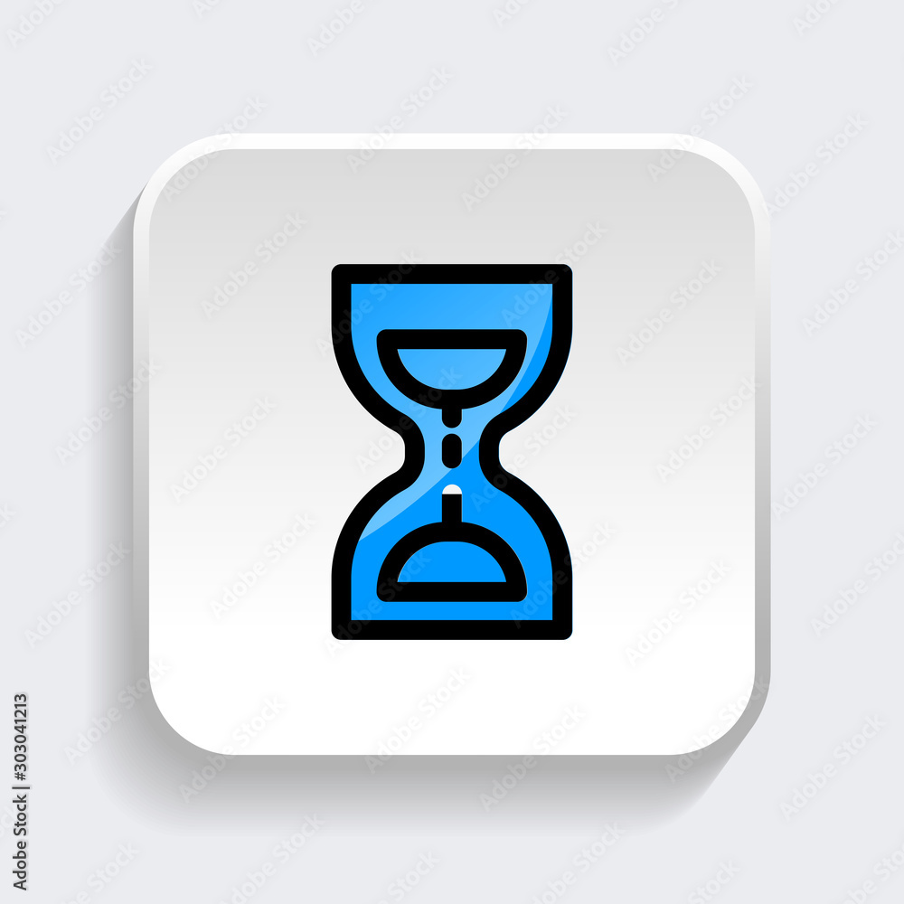 Clock icon. Symbol of time with trendy flat style icon for web, logo ...