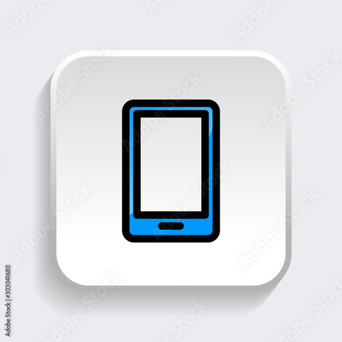 Phone icon. Symbol of Gadget or Device with trendy flat style icon for web site design, logo, app, UI isolated on white background. vector illustration eps 10