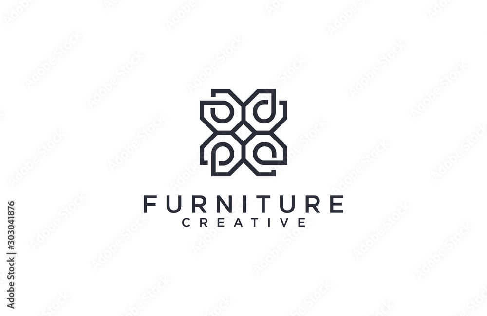 Amazing furniture logo design vector Amazing furniture logo design vector