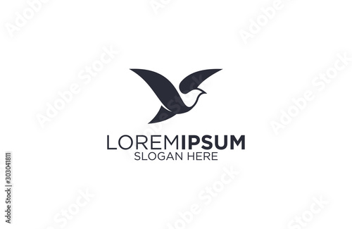 Bird silhouette logo vector illustration