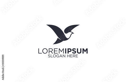 Bird silhouette logo vector  illustration