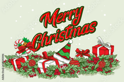 Merry Christmas background for design template