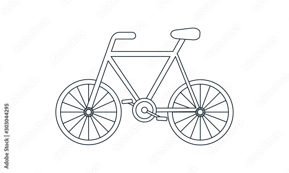 Bicycle icon. Bike symbol isolated on white background