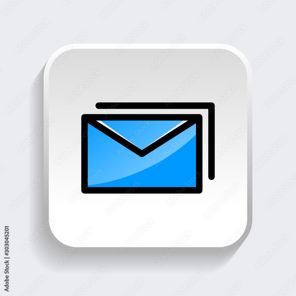 Mail icon with trendy filled line style icon for web, logo, app, UI design. isolated on white background. vector illustration eps 10 Mail icon with trendy filled line style icon for web, logo, app, UI design. isolated on white background. vector illustration eps 10