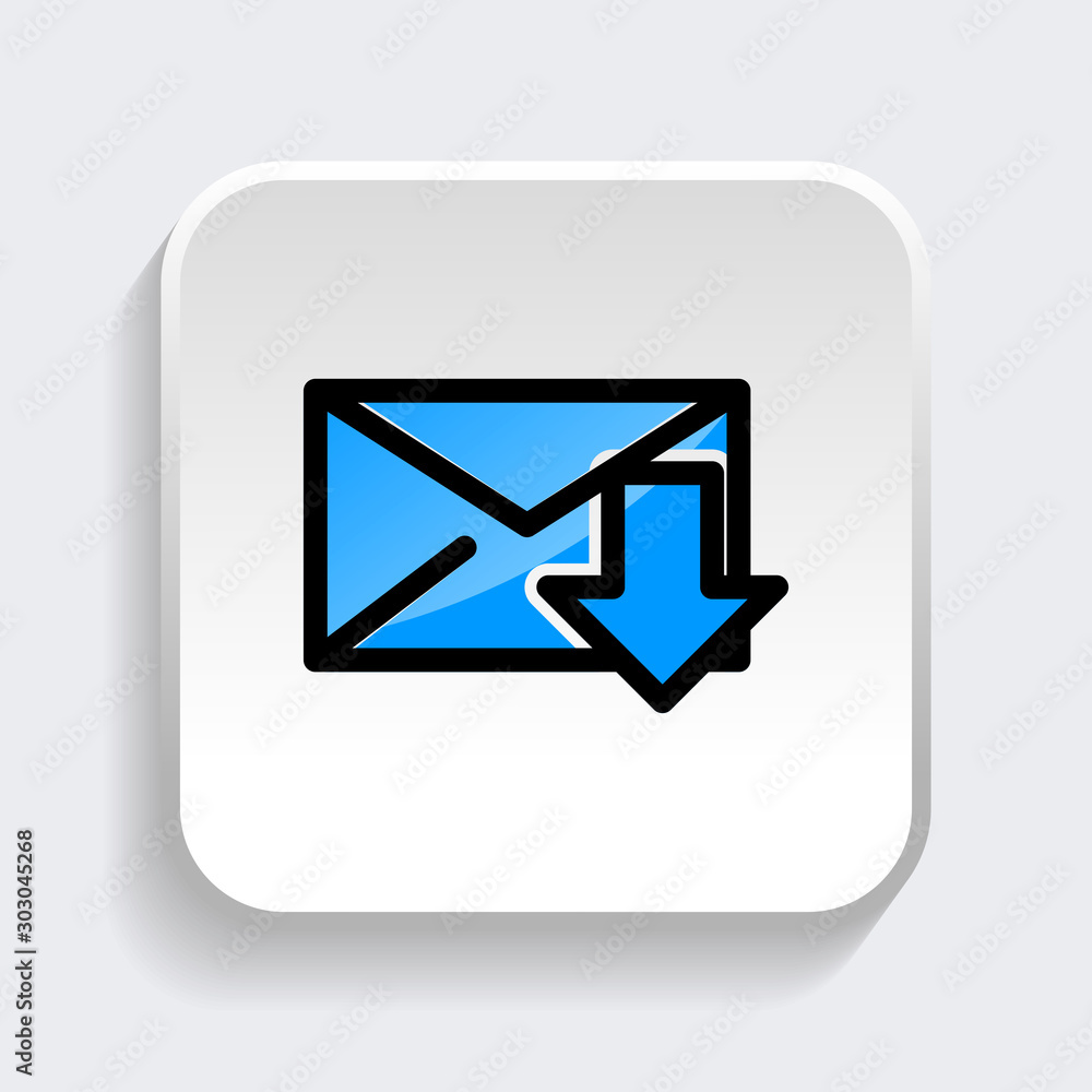 Mail icon with trendy filled line style icon for web, logo, app, UI design. isolated on white background. vector illustration eps 10 Mail icon with trendy filled line style icon for web, logo, app, UI design. isolated on white background. vector illustration eps 10