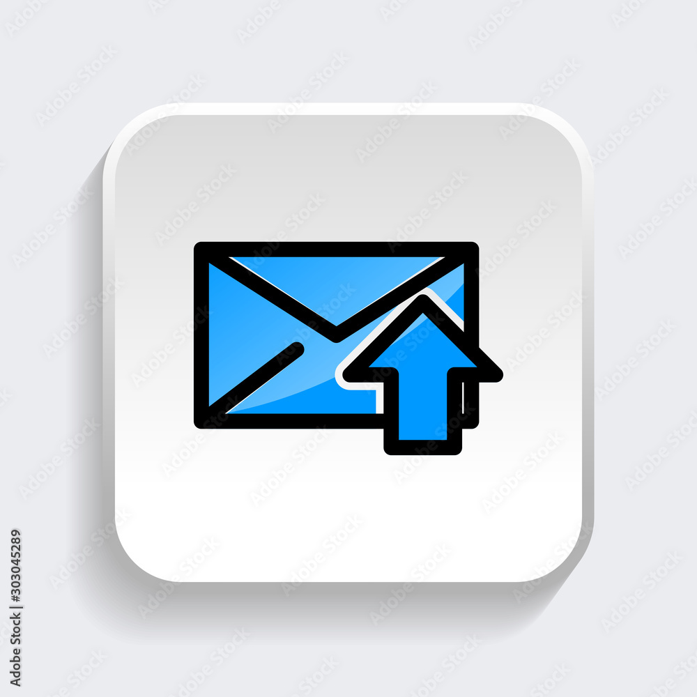 Mail icon with trendy filled line style icon for web, logo, app, UI design. isolated on white background. vector illustration eps 10 Mail icon with trendy filled line style icon for web, logo, app, UI design. isolated on white background. vector illustration eps 10