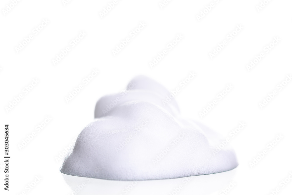 Obraz premium White foam bubbles texture isolated on white