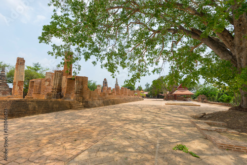 Beautiful chedi of Phukhao Thong in Ayutthaya, Thailand. photo