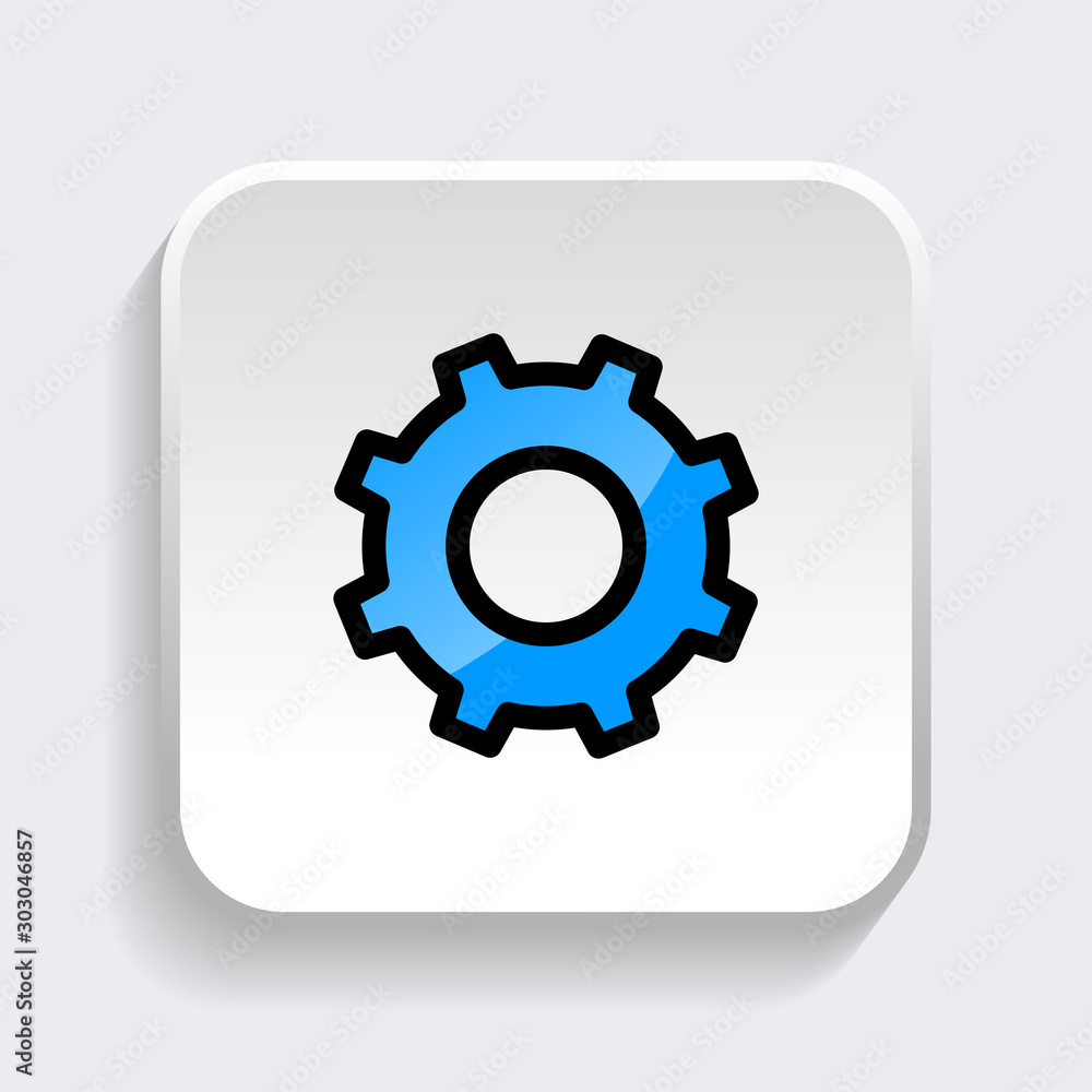 Setting icon with trendy filled line style icon for web, logo, app, UI design. isolated on white background. vector illustration eps 10 Setting icon with trendy filled line style icon for web, logo, app, UI design. isolated on white background. vector illustration eps 10