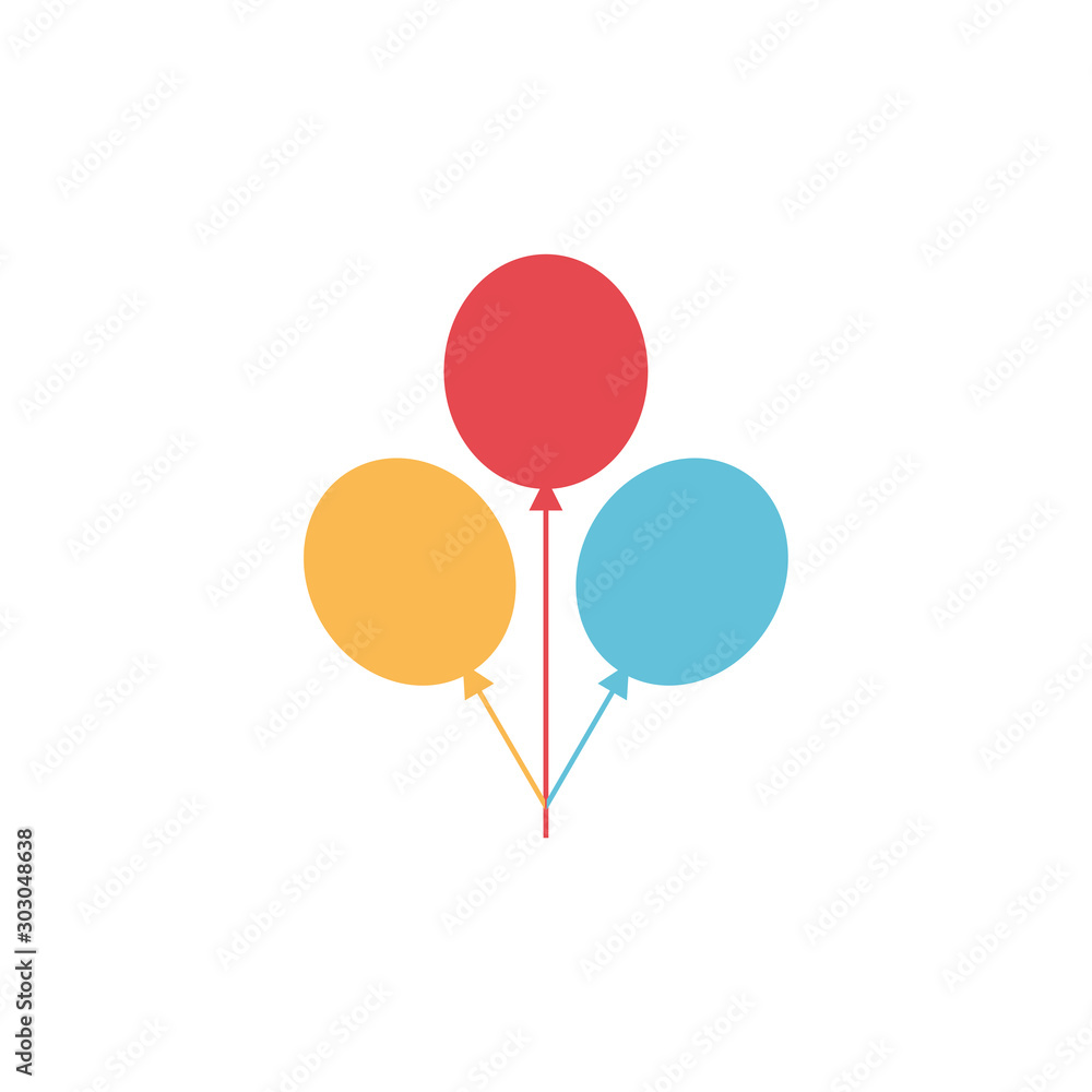 helium balloons on white background helium balloons on white background