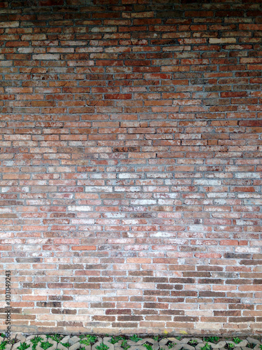 Red bricks exposed wall material