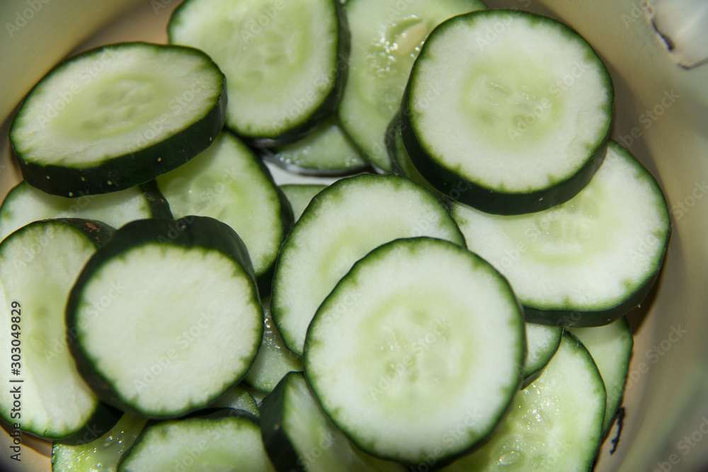 slices of cucumber slices of cucumber
