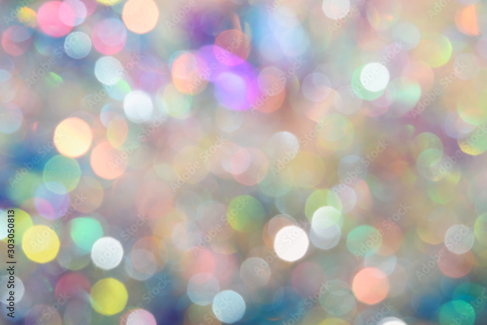 Abstract different colors bokeh. Christmas background
