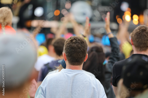 Heads of people at a concert