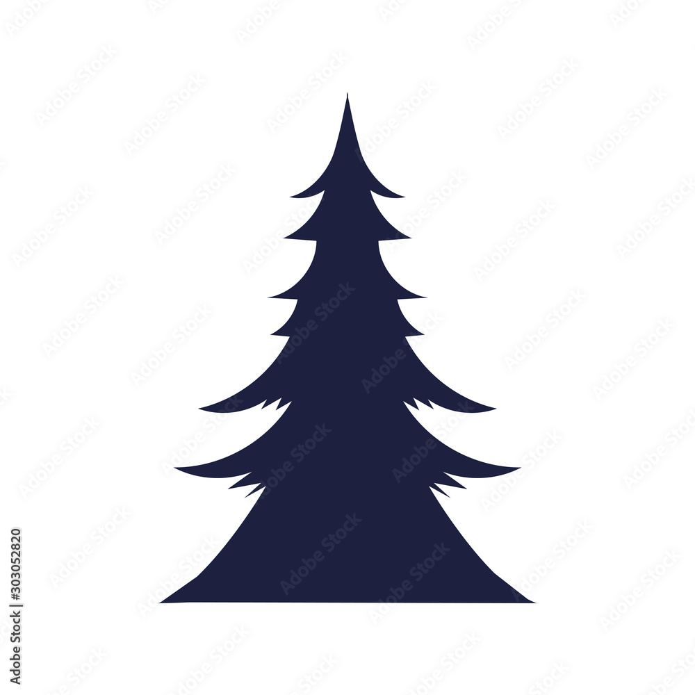 Obraz premium christmas pine tree decorative icon
