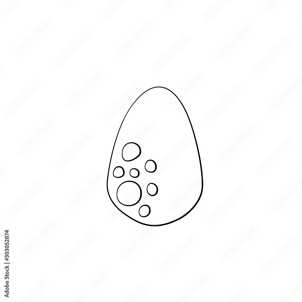 simple line illustration of easter egg simple line illustration of easter egg