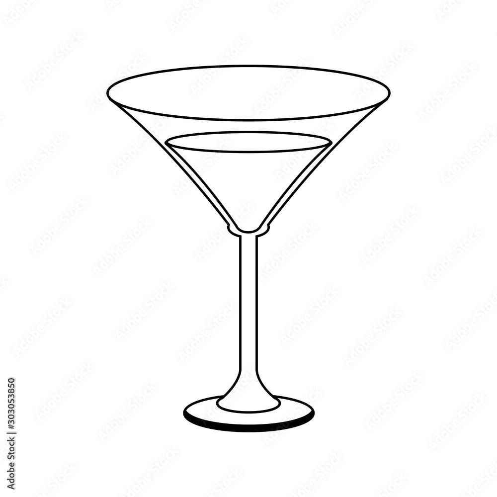martini cocktail icon, flat design martini cocktail icon, flat design