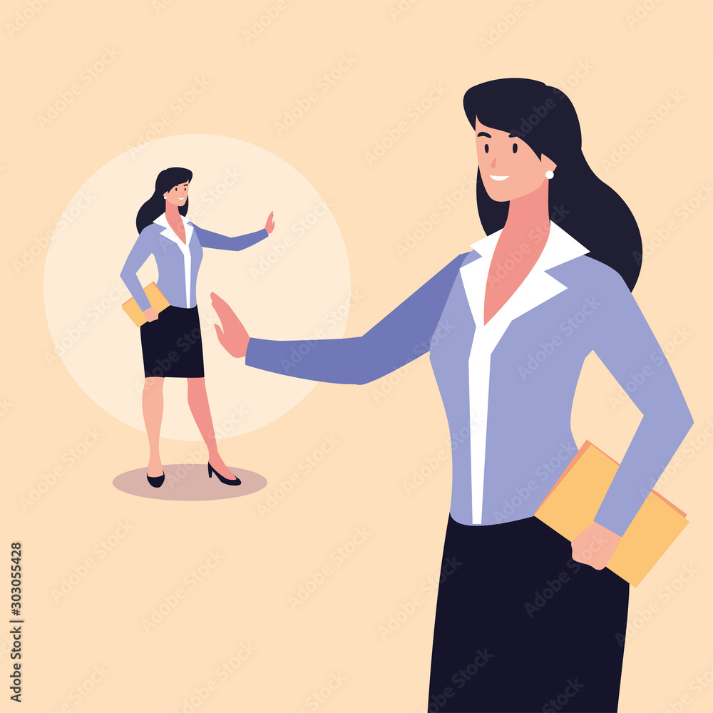 cute businesswoman with various views, poses and gestures cute businesswoman with various views, poses and gestures
