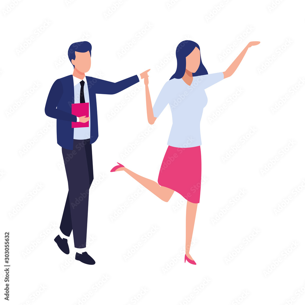 avatar business man and woman avatar business man and woman
