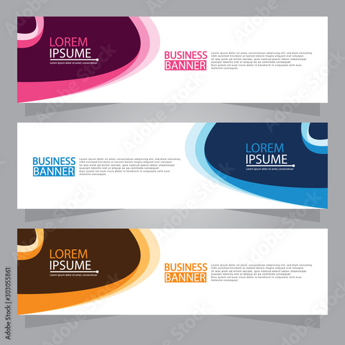 Vector abstract design web banner template. Web Design Elements - Header Design. Abstract geometric web banner template on grey background.Modern banner.