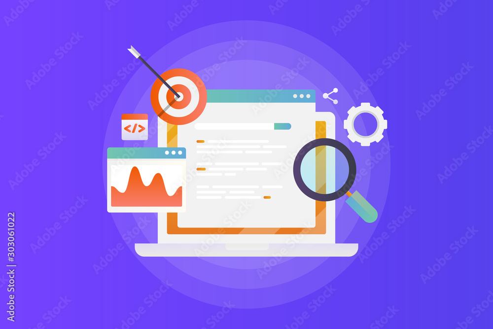 Website analysis, search engine optimization, online business seo data, concept. Web banner template, presentation, infographic. Website analysis, search engine optimization, online business seo data, concept. Web banner template, presentation, infographic.