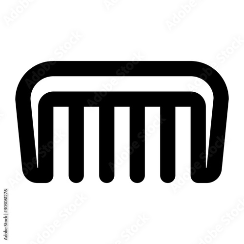 comb outline icon vector