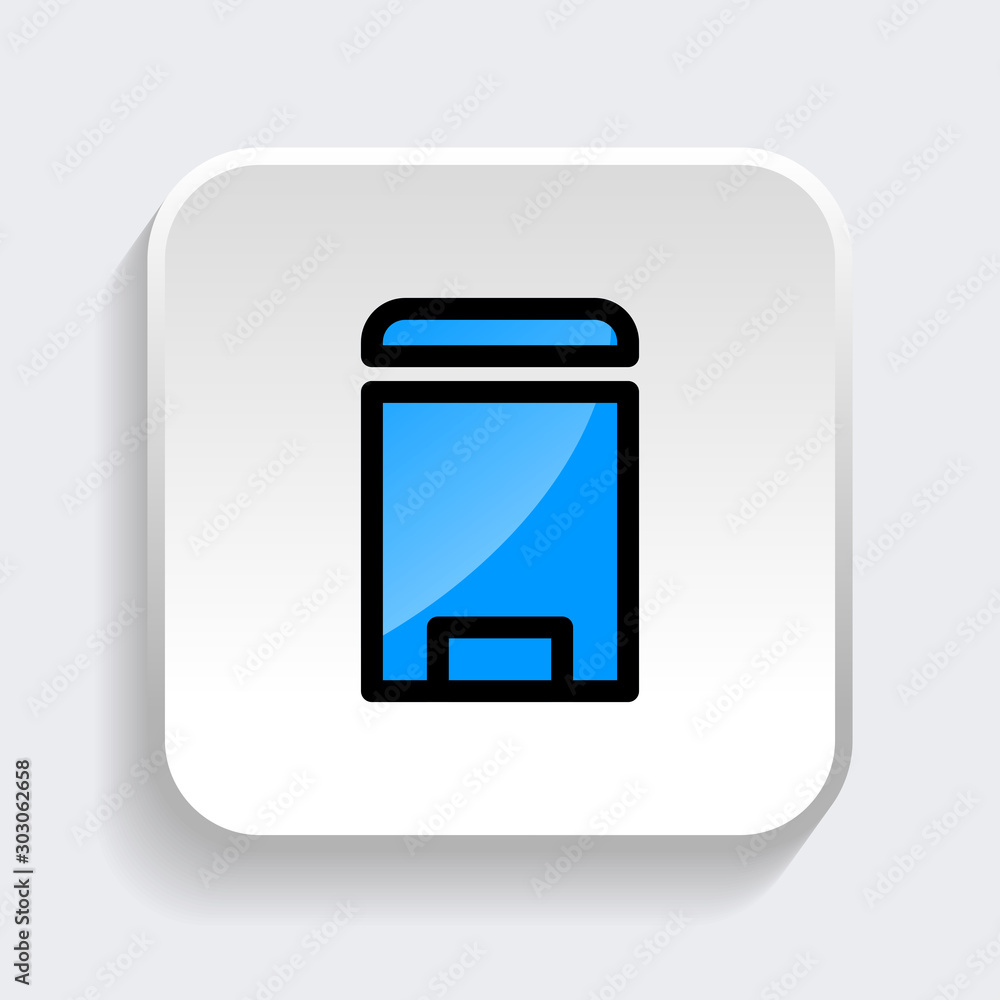 Trash icon. symbol of delete or remove with trendy filled line style icon for web site design, logo, app, UI isolated on white background. vector illustration eps 10 Trash icon. symbol of delete or remove with trendy filled line style icon for web site design, logo, app, UI isolated on white background. vector illustration eps 10