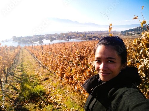 Selfie Woman Vineyard photo