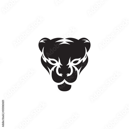 tiger head vector silhouette illustration design