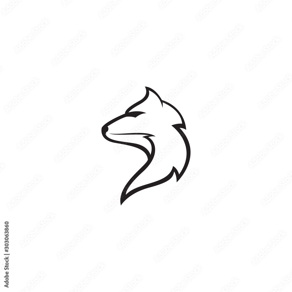 fox vector logo illustration template fox vector logo illustration template