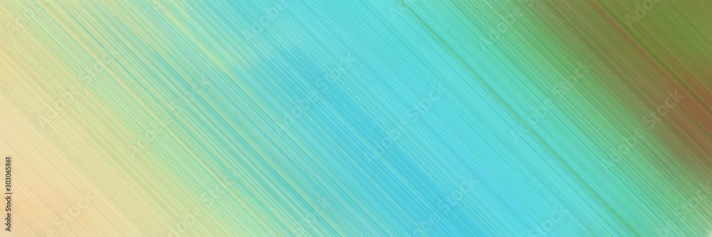 horizontal background web site banner with medium aqua marine, medium turquoise and pale golden rod colors and space for text and image