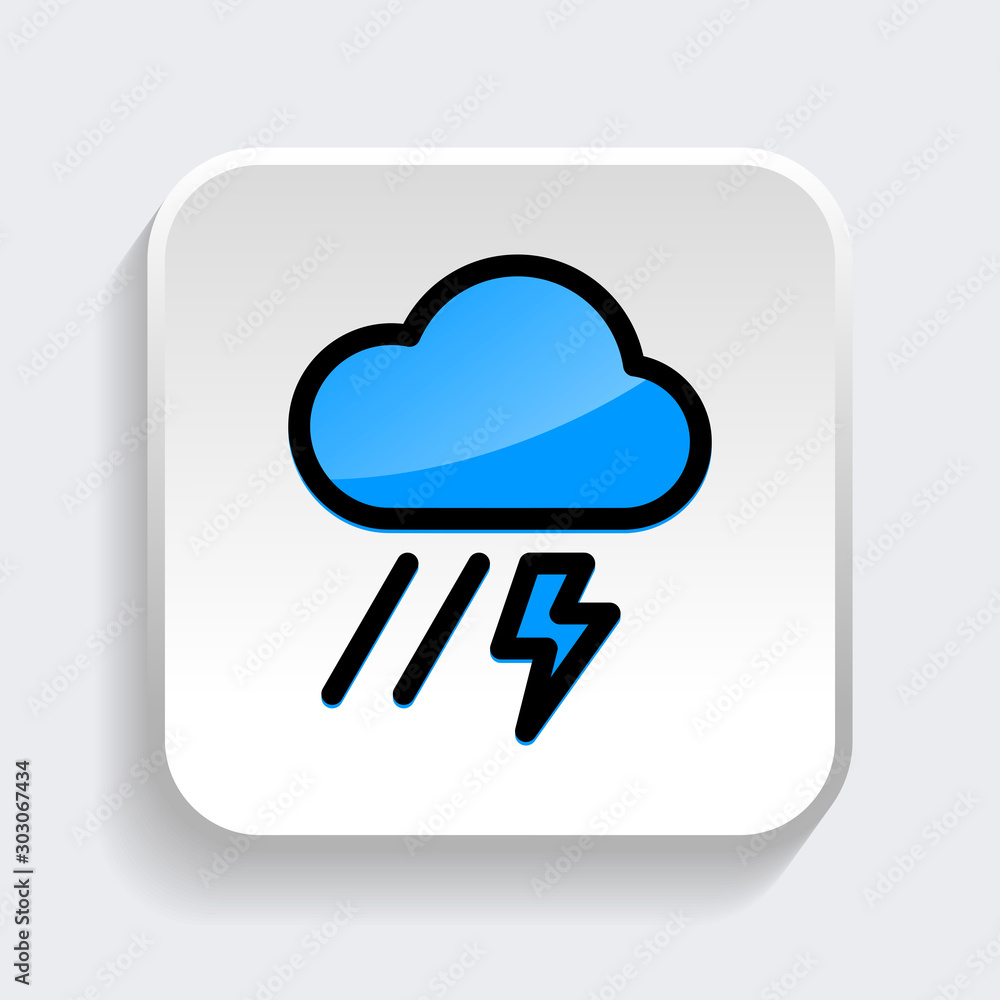 Rain icon. Symbol of Weather icon with trendy flat line style icon for web, logo, app, UI design. isolated on white background. vector illustration eps 10 Rain icon. Symbol of Weather icon with trendy flat line style icon for web, logo, app, UI design. isolated on white background. vector illustration eps 10