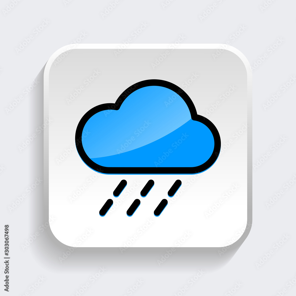 Rain icon. Symbol of Weather icon with trendy flat line style icon for web, logo, app, UI design. isolated on white background. vector illustration eps 10 Rain icon. Symbol of Weather icon with trendy flat line style icon for web, logo, app, UI design. isolated on white background. vector illustration eps 10
