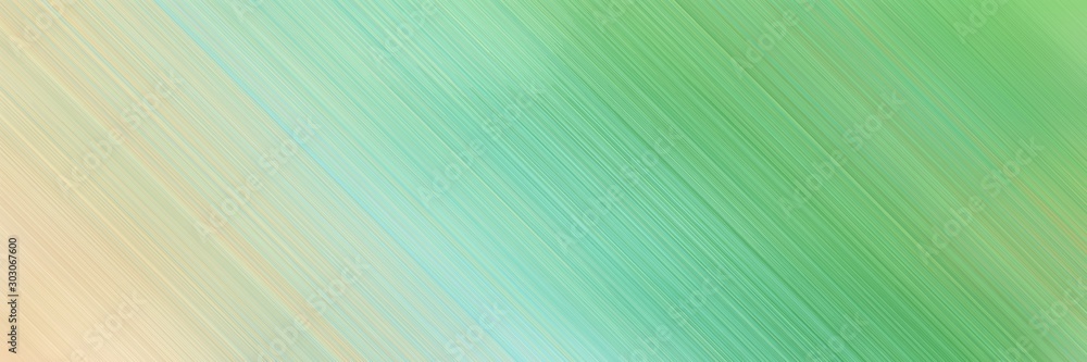 abstract colorful horizontal advertising banner background material with diagonal lines and dark sea green, pastel gray and powder blue colors and space for text and image