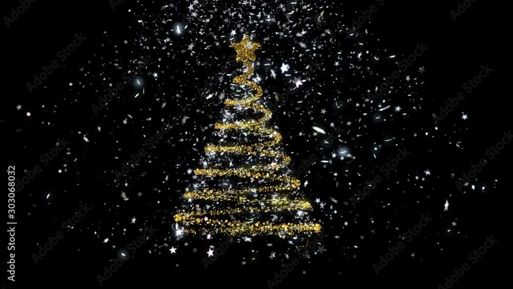 Christmas tree with a shiny star