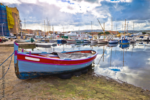 Saint Tropez. Colorful harbor of Saint Tropez at Cote d Azur view