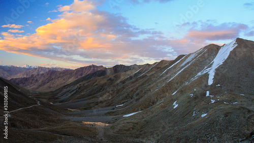 Panorama of colorful mountains near the confluence of the Indus and Zanskar rivers - Tibet, Leh district, Ladakh, Himalayas, Jammu and Kashmir, Northern India