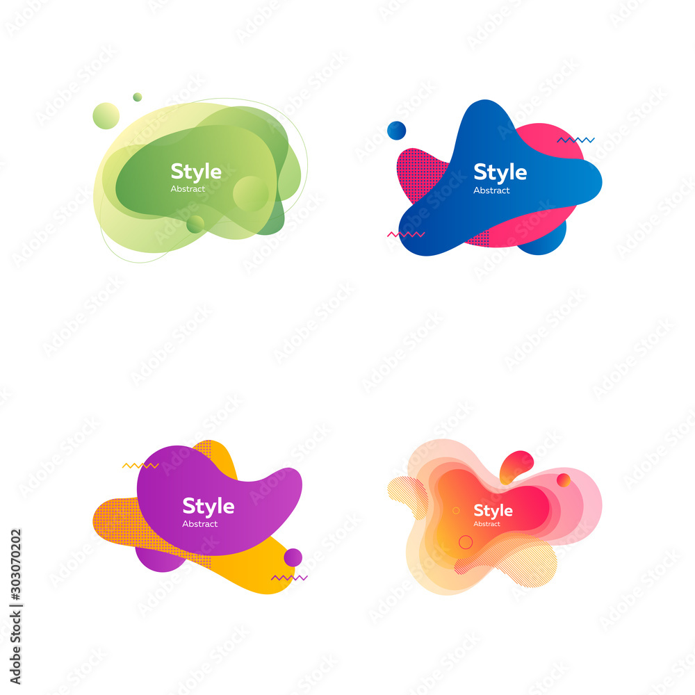Gradient abstract banners with text sample