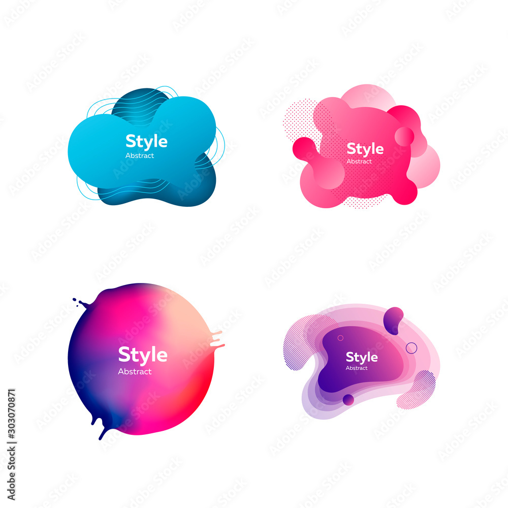 Set of abstract liquid shapes Set of abstract liquid shapes