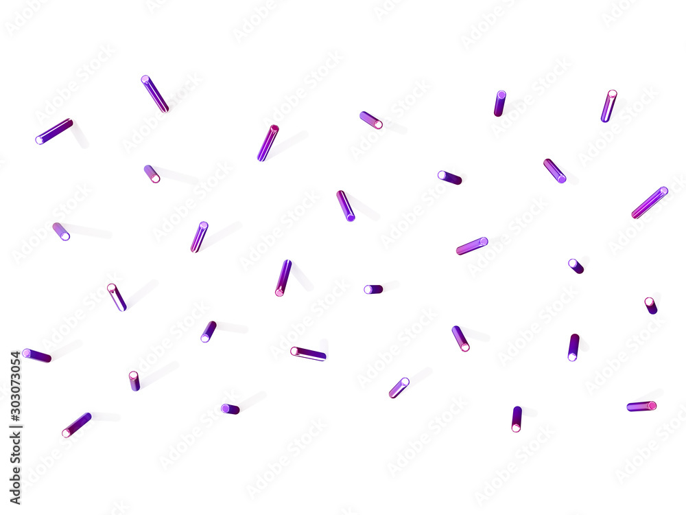 Abstract 3D background with gradient colored metal rods